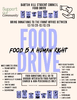 Student Council Food drive flyer